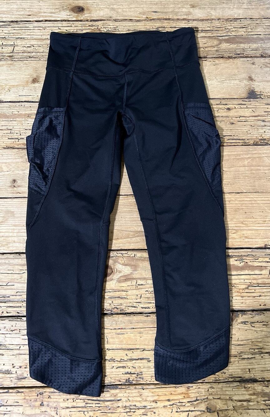 Ivivva by Lululemon Girl's Size 14 Black Crop Leggings